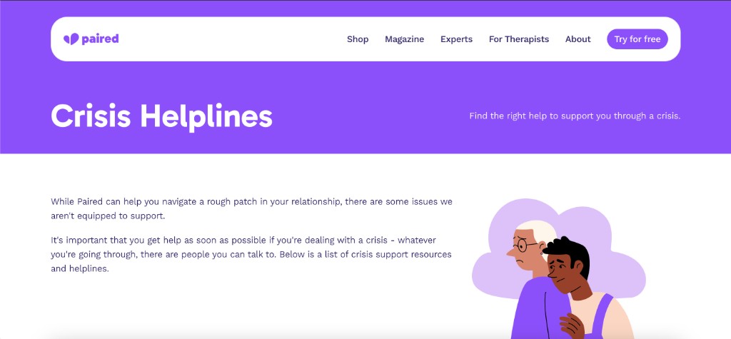 Couple seeking support illustration