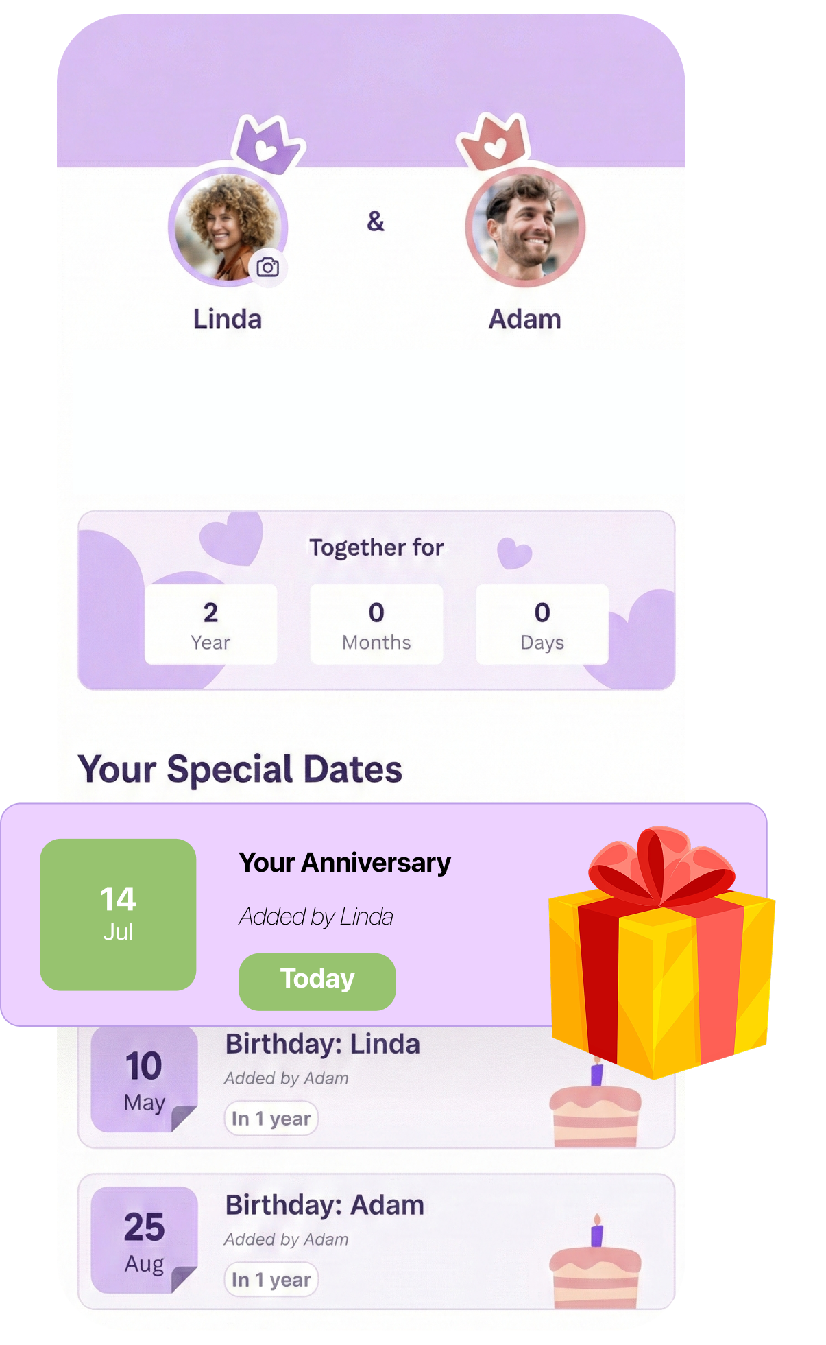 Happy couple using Lova app